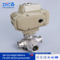 Clamp ISO5211 L/T Port Three Way Ball Valve